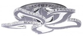 Lustra LED Cu Telecomanda, Cristal, 5 , Cromat, 180 W, RGB