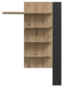 Poliță de perete INAR, stejar/negru