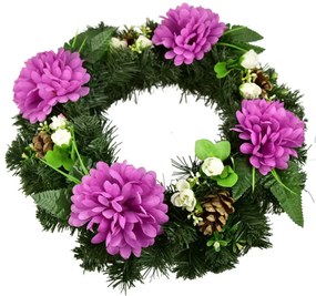 Cranach wreath Violet chrysanthemums, 35 cm