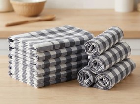 Prosop de bucatarie CORIVA 50x70 cm gri, set 10 bucati