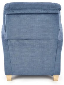 Scaun rabatabil Bard, albastru / lemn natural
