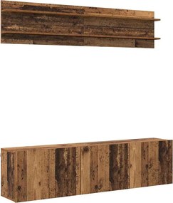 vidaXL Unități TV Pe perete 6 pcs Lemn vechi Lemn compozit