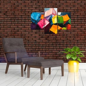 Tablou - Cuburi colorate (90x60 cm)