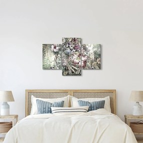 Tablou - Flori pe roata de lemn (90x60 cm)