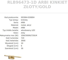 Aplica de perete LED pentru oglinda sau tablou ARBI