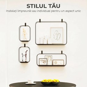 HOMCOM rafturi suspendate perete, rafturi decorative moderne | Aosom Romania