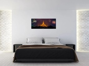 Tablou cu artificii în Asia (120x50 cm)