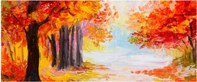 Tablou - Pictura, toamna colorată (120x50 cm)
