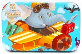 Puzzle din lemn - Elefant 60buc