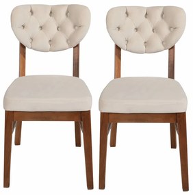 Set de scaune de sufragerie Elma Beige, 2 bucăți