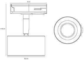 Accesoriu, Spot LED directionabil Clyde alb, pentru sina Nordlux Link