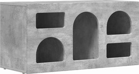 vidaXL Cabinet TV Gri din beton 80 x 35 x 40 cm Lemn compozit