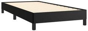 Cadru de pat, negru, 90x200 cm, piele ecologica Negru, 25 cm, 90 x 200 cm