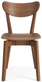 MAZZONI EXPORT ROXY Nucă Naturală - SCAUN DE LEMN PENTRU SALON SUFRAGERIE BUCĂTĂRIE RETRO