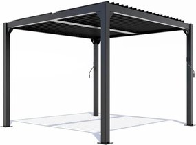 Pergolă bioclimatică din aluminiu cu lamele 4 x 4 M