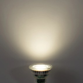 Set de 5 becuri LED GU10 50mm reglabile, clare, 2,5W, 450 lm, 4000K