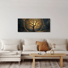 Tablou – Arbore cu aură aurie (120x50 cm)