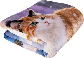 decoDoma Pătură cu blăniță SNOW CAT 140 x 200 cm
