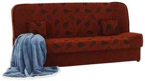 Canapea extensibilă, material textil cărămiziu/model, ASIA NEW