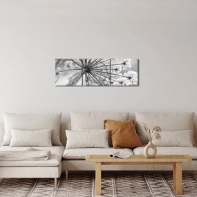 Tablou - Floare în timpul iernii (cu ceas) (90x30 cm)