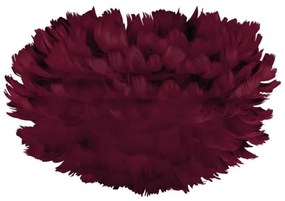Abajur modern cu pene de gasca EOS mini rosu, 35cm 2022 VTC