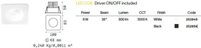 Spot LED incastrabil IP65 Room-65 fi square alb