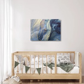 Tablou pe sticlă - Abstracție cu cerneală cu alcool (70x50 cm)