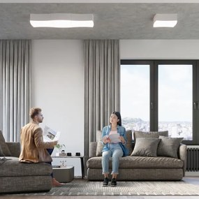 Plafonieră SQUARE 6xE27/60W/230V albă Sollux SL.1055