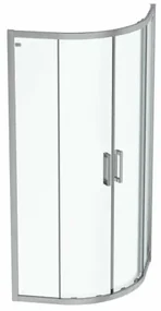 Cabina de dus semirotunda cu usi glisante 90x90 Ideal Standard Connect 2 profil crom