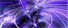 Tablou abstracție tehnică (120x50 cm)