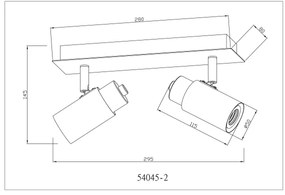 Spot MATTI 2xE27/40W/230V Globo 54045-2