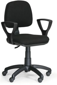 Scaun de lucru Milano cu cotiere, negru