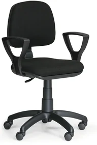 Scaun de lucru Milano cu cotiere, negru