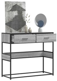 vidaXL Măsuță consolă, gri sonoma, 90x35x80 cm, lemn prelucrat