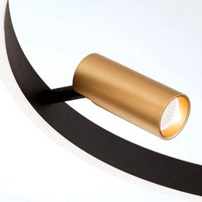Lustra LED suspendata cu 3 spoturi BERLIN negru/auriu