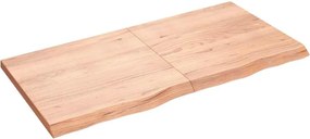 vidaXL Raft de perete maro deschis 120x60x(2-4) cm lemn stejar tratat