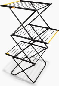 Uscator de rufe Joseph Joseph AirFrame™ 5000024, 16 m, 3 nivele, Pliabil, Mecanism de blocare, Negru/Galben