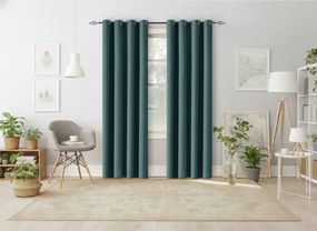 Draperie turcoaz OXFORD 140x250 cm Agatat: Inele metalice