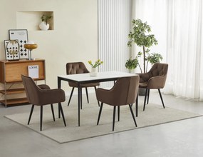 Scaun de masa JORK VELVET, maro