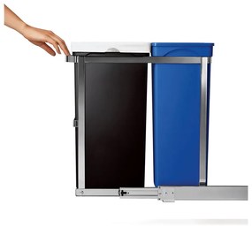 Coș de gunoi din plastic 35 l Dual - simplehuman