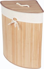 Coș de rufe colțar ARCO, bambus, 60 l, natural