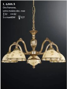 Candelabru clasic cu 5 brate realizat manual 6308