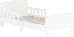 AIYAPLAY Pat Montessori pentru Copii 3-8 Ani din Lemn FSC cu Apărători Laterale și Margini Netede, 143.5x74.2x54 cm, Alb | Aosom Romania
