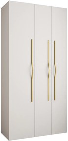 Dulap de haine 120 cm Carmela 50-2 (alb + Auriu). 1126730