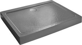Cadita dus dreptunghiulara Radaway Doros D Compact Stone 120x80 cm acril antracit