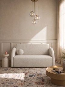 Canapea extensibilă Nubi trei locuri 140 cm cu ladă de depozitare - boucle bej deschis Quelle 03