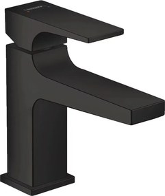 Baterie lavoar Hansgrohe Metropol 100 cu ventil Push-Open negru mat