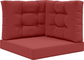 vidaXL Perna pentru canapea de exterior 3 pcs bordo Poliester