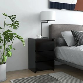 vidaXL Noptiere, 2 buc., negru, 40x35x62,5 cm, lemn compozit