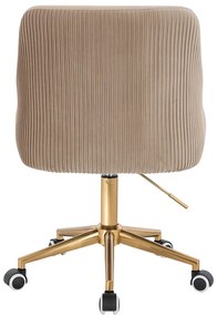 HR920K Scaun Latte din Catifea cu Bază Aurie